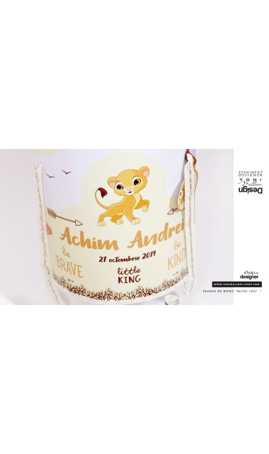 Trusou botez cu leu, brodat de inspiratie exotica, jungla, animale Micul Pui Leu 8
